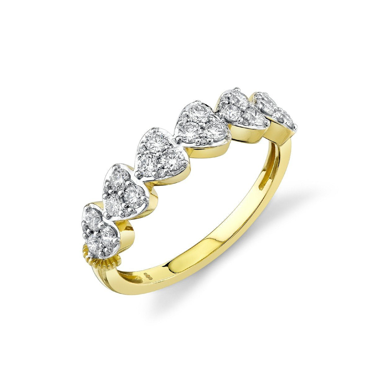 Pave Diamond Heart Band