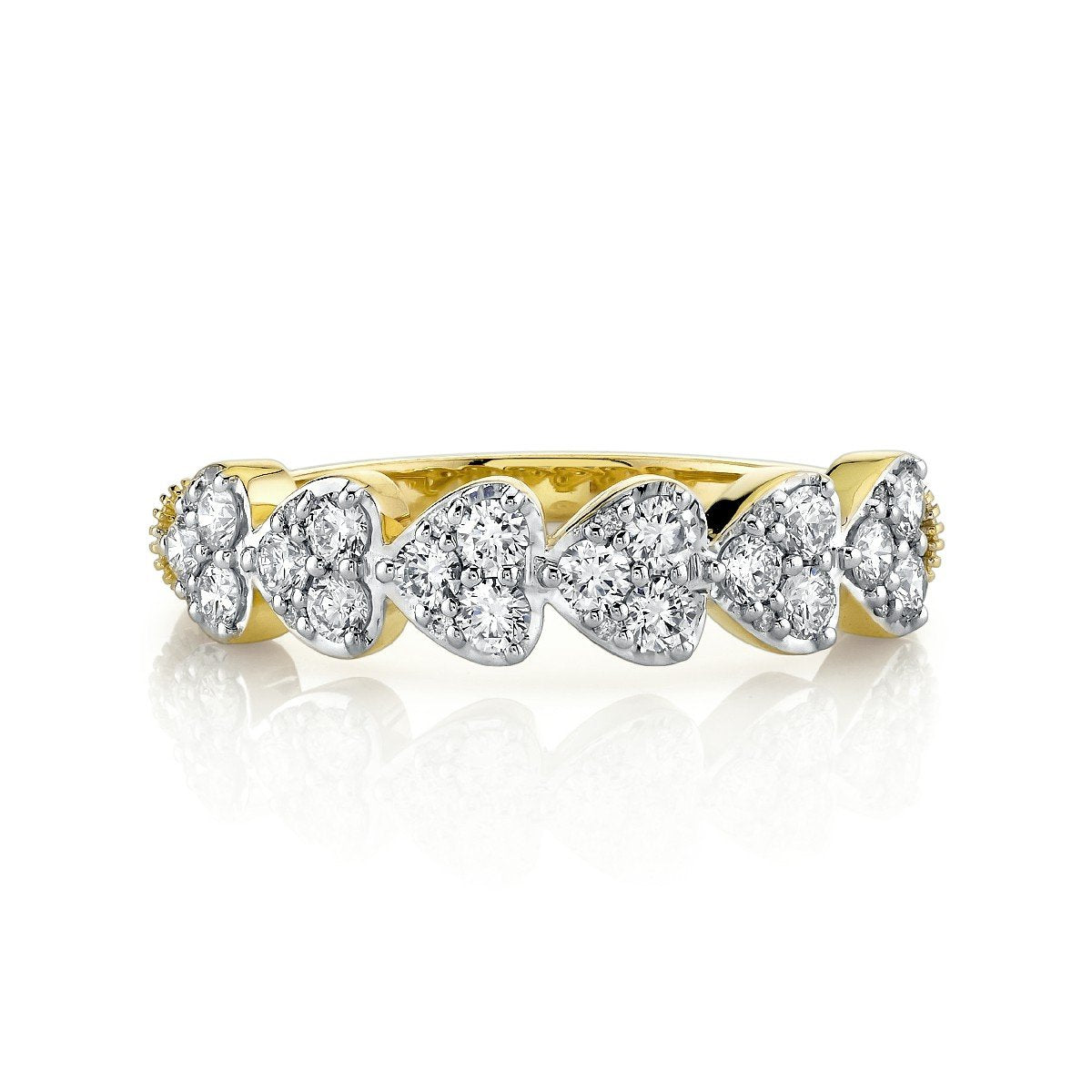Pave Diamond Heart Band