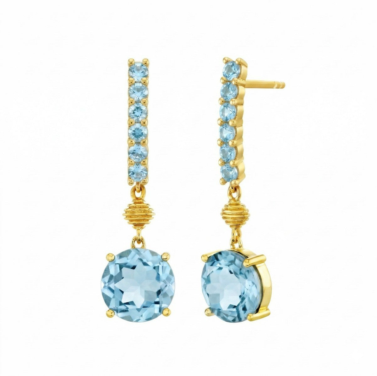 Blue Topaz Drop Earrings