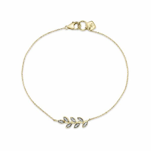 Diamond Leaf Bracelet