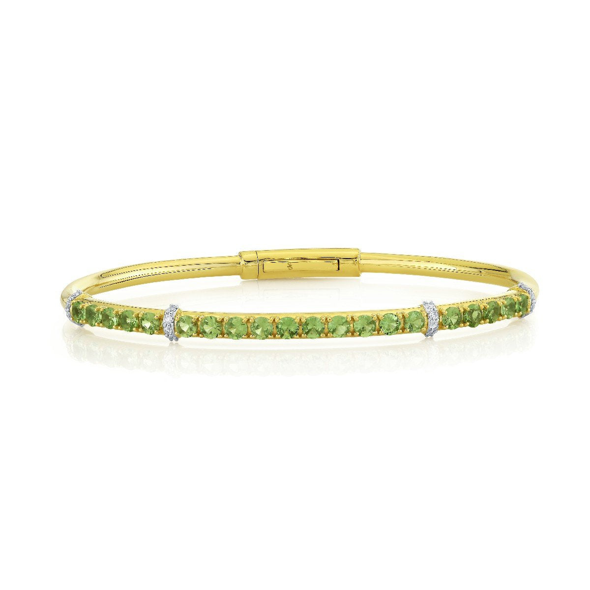 Light Tsavorite Bracelet With Diamonds