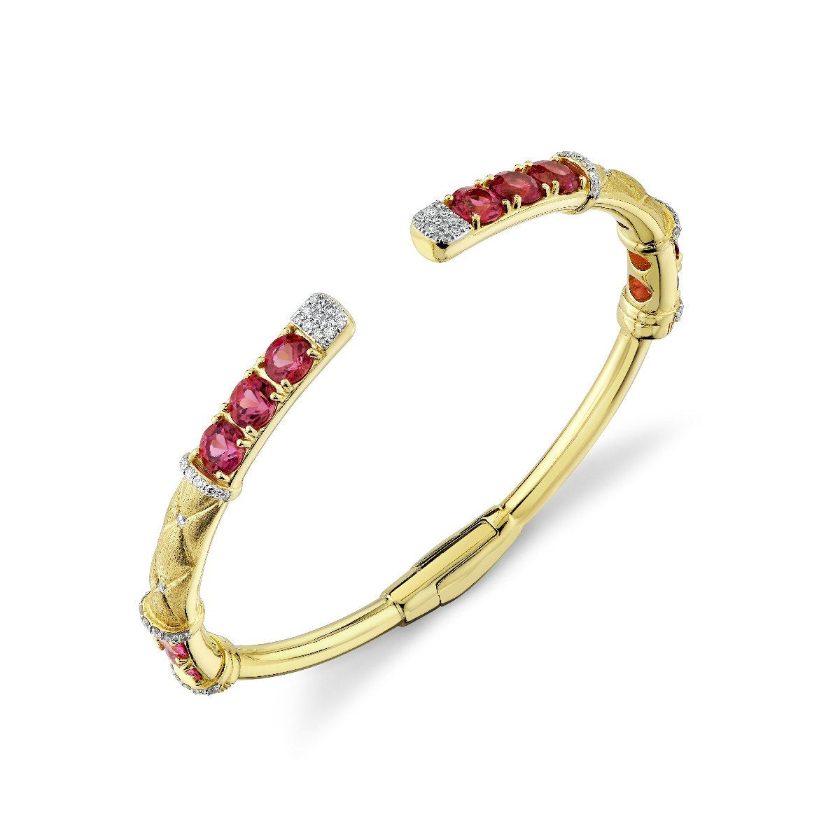 Quilted Pink Tourmaline Bracelet