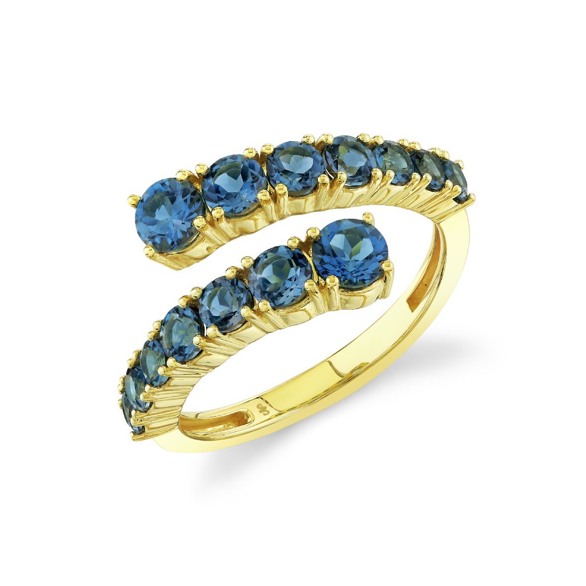 London Blue Topaz Bypass Ring