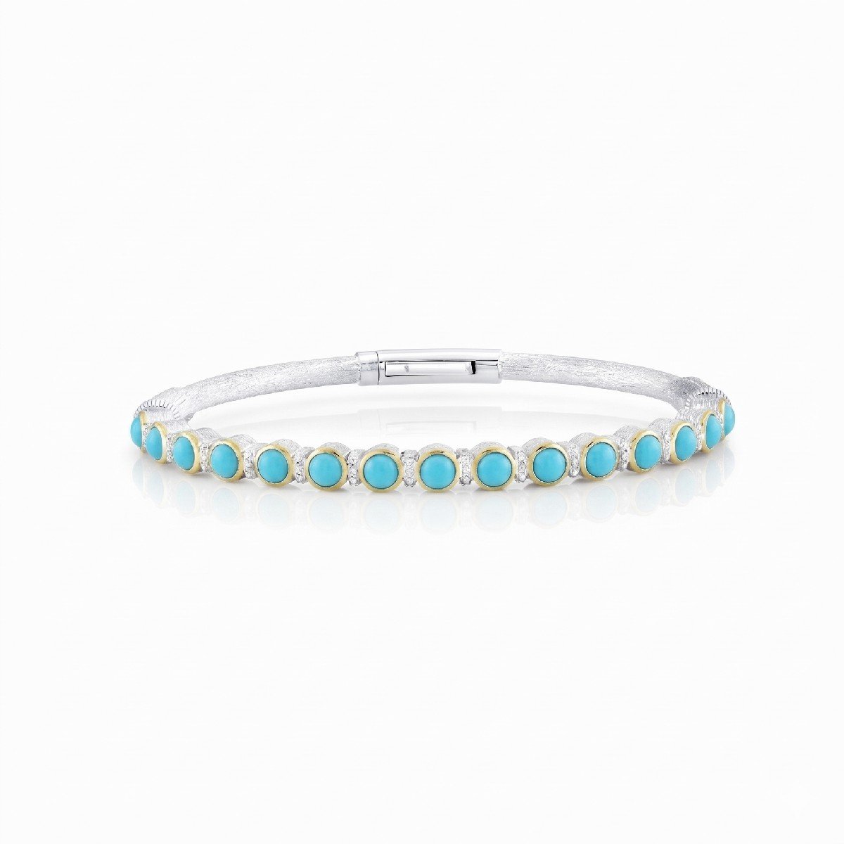 Mixed Metal Turquoise & Diamond Bracelet