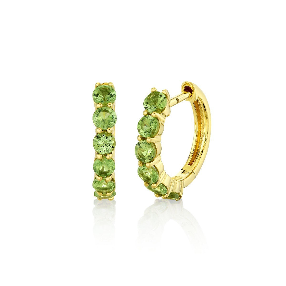 12mm Light Tsavorite Huggies