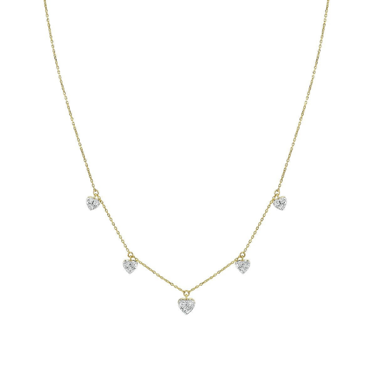 Pave Diamond Heart Necklace