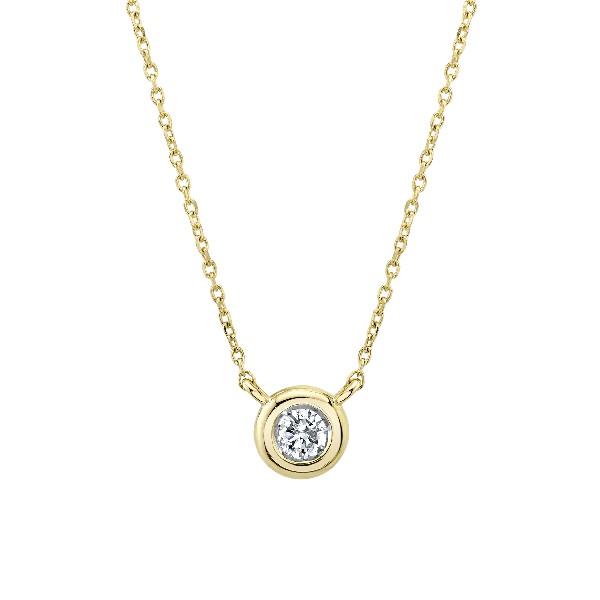 Bezel Set Diamond Pendant