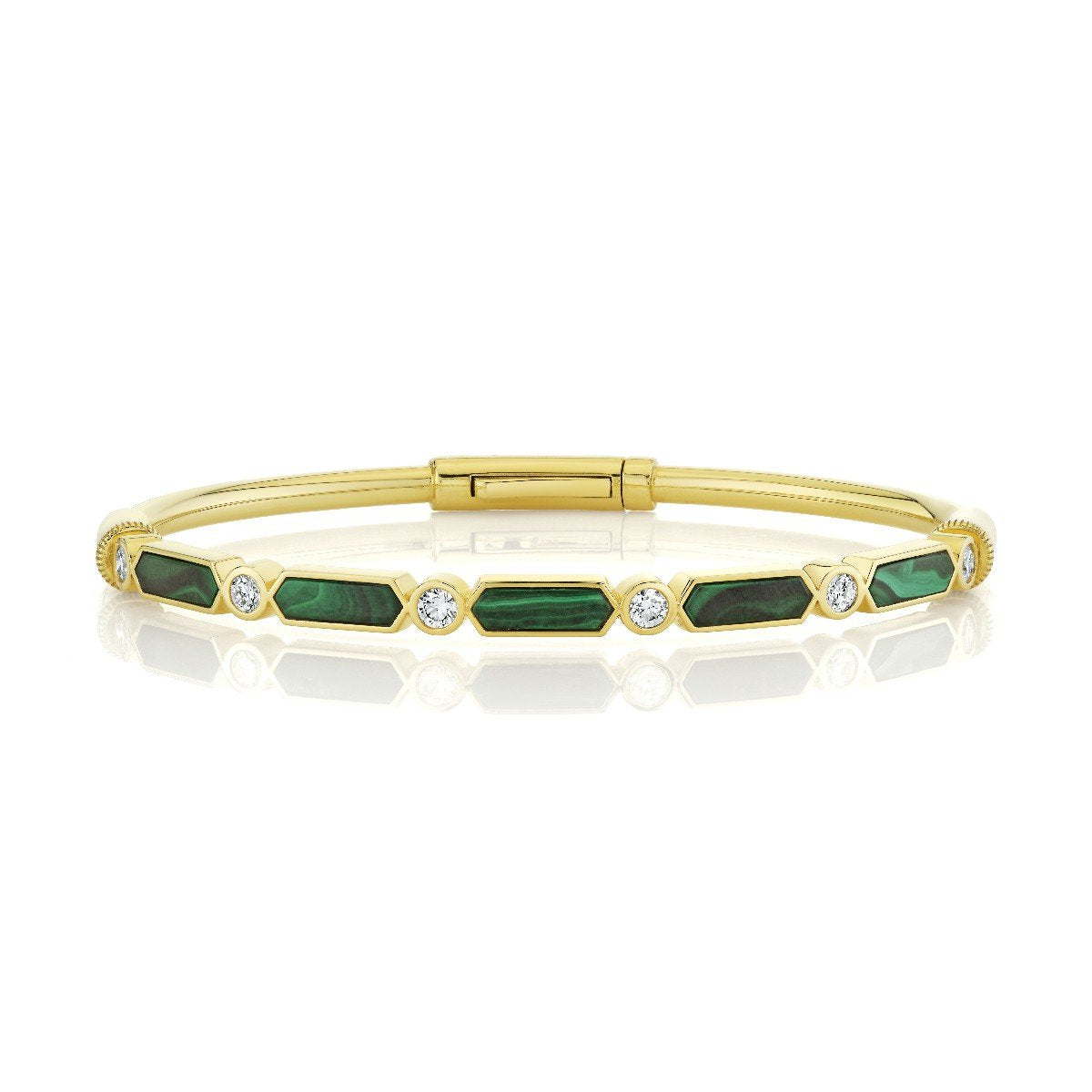 Malachite And Diamond Bracelet