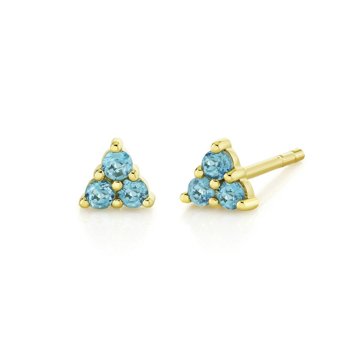 Swiss Blue Topaz Stud