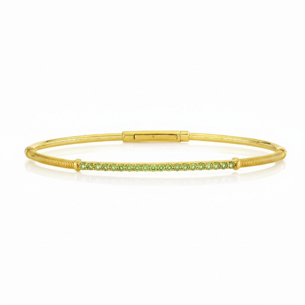 Light Tsavorite And Strie Bracelet