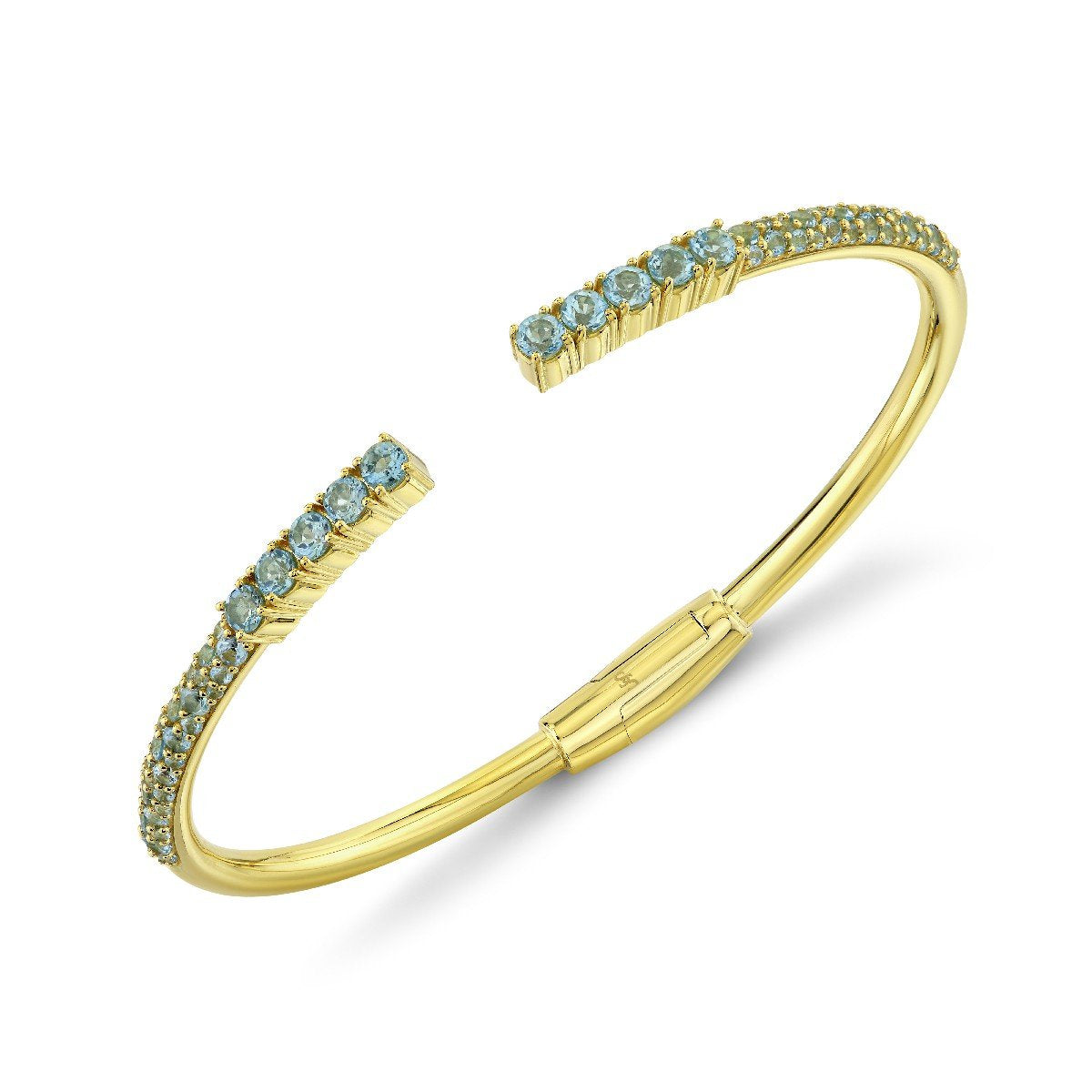 Swiss Blue Topaz Open Stretch Bracelet