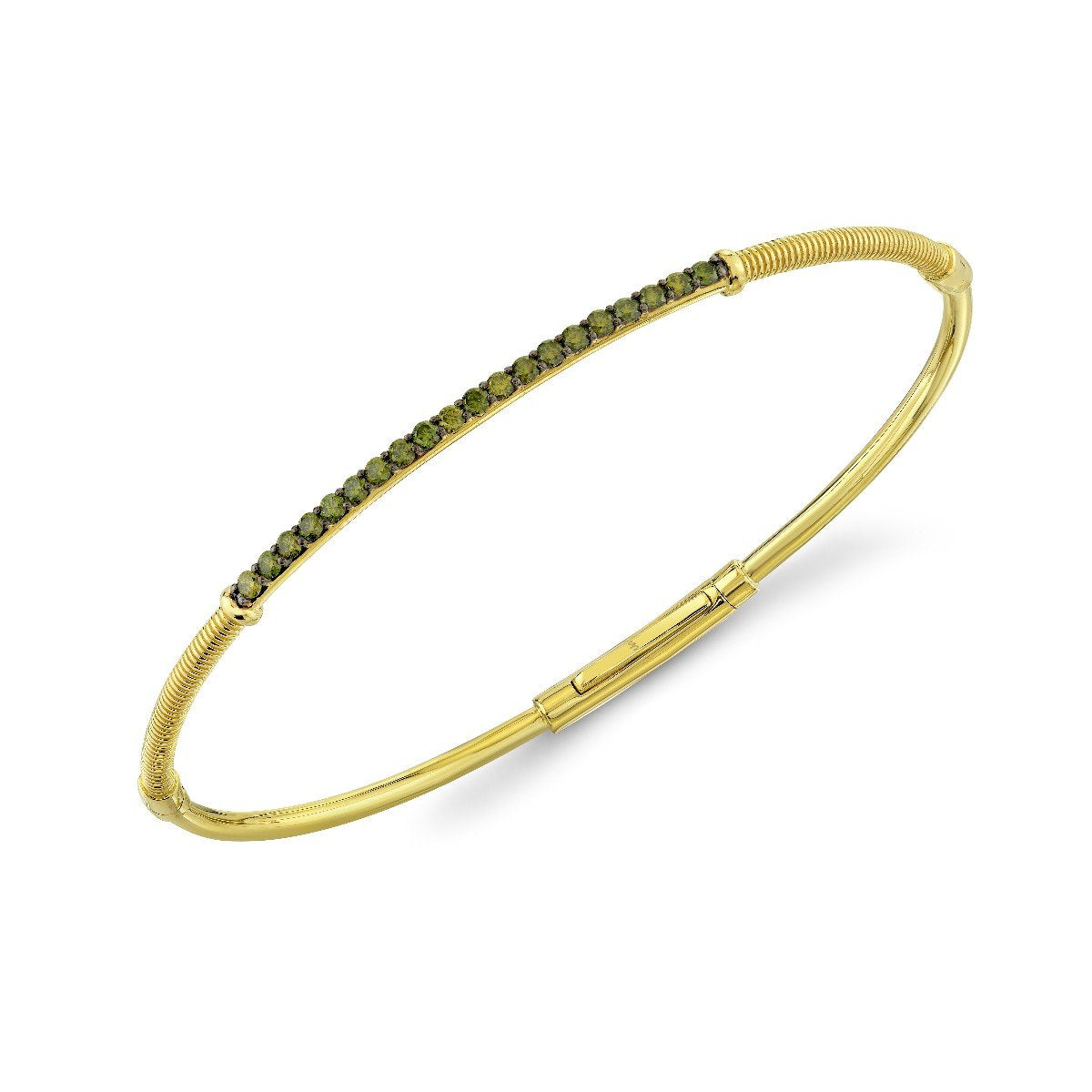 Green Diamond And Strie Bracelet