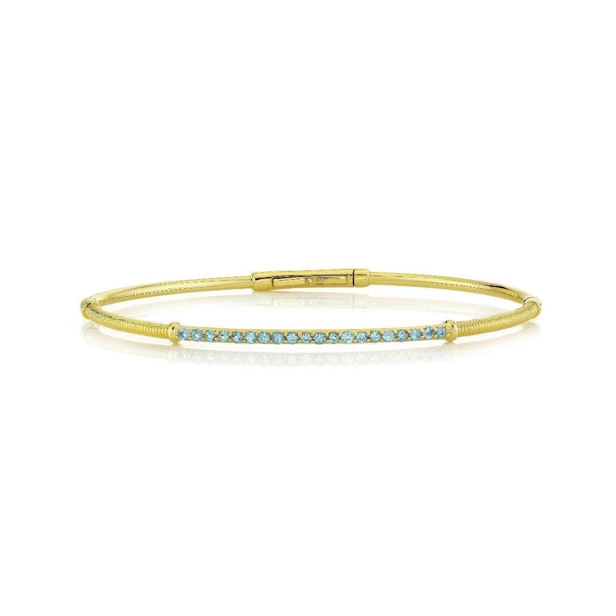 Swiss Blue Topaz And Strie Bracelet