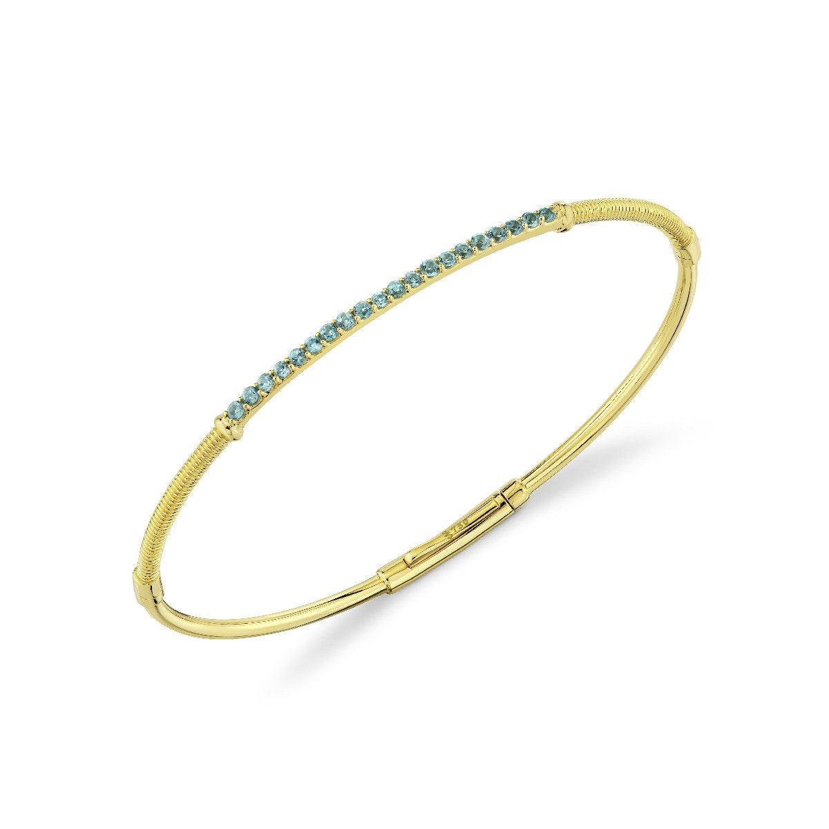Swiss Blue Topaz And Strie Bracelet