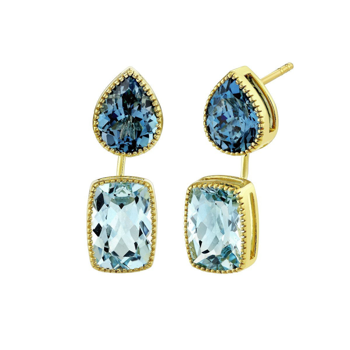 Blue Topaz Mix Shape Earrings