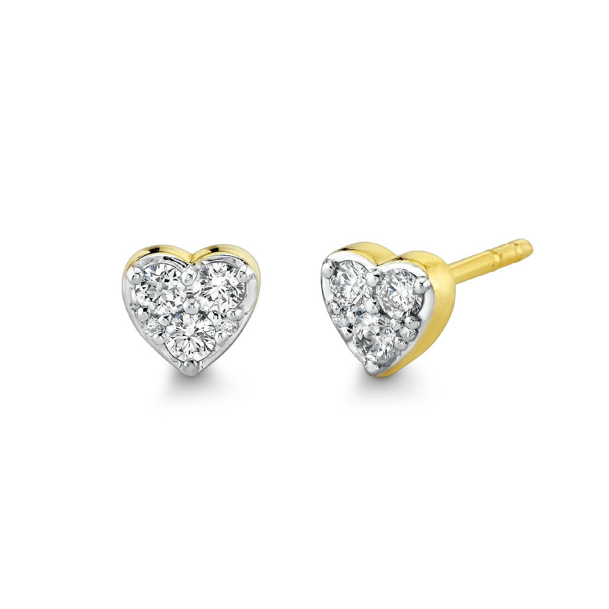 Diamond Heart Studs