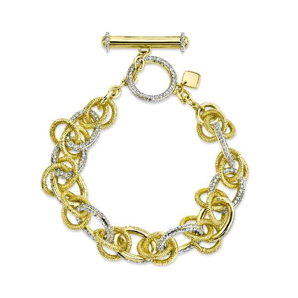 Strie & Diamond Award Winning Link Toggle Bracelet