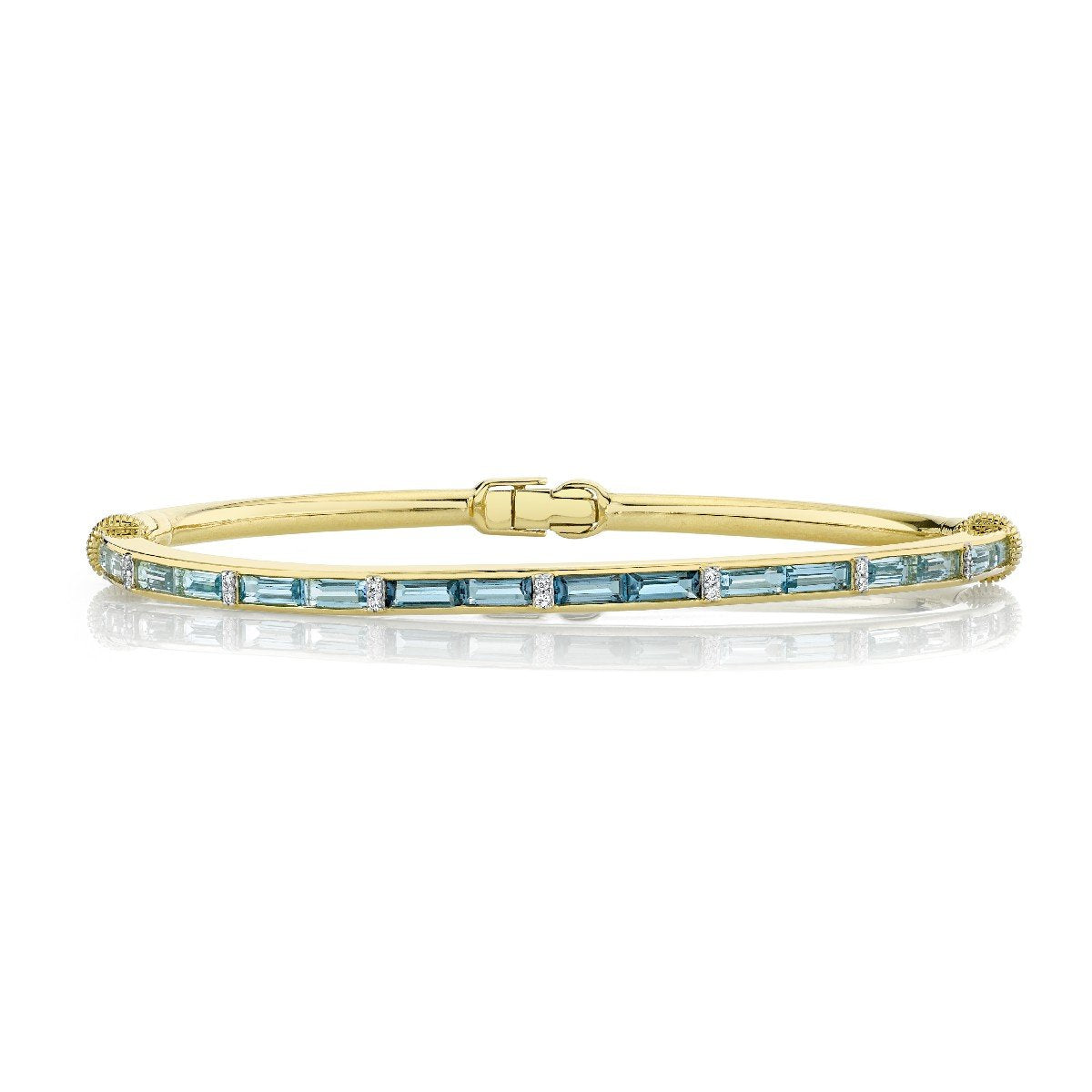 Ombre Blue Topaz Baguette Bracelet