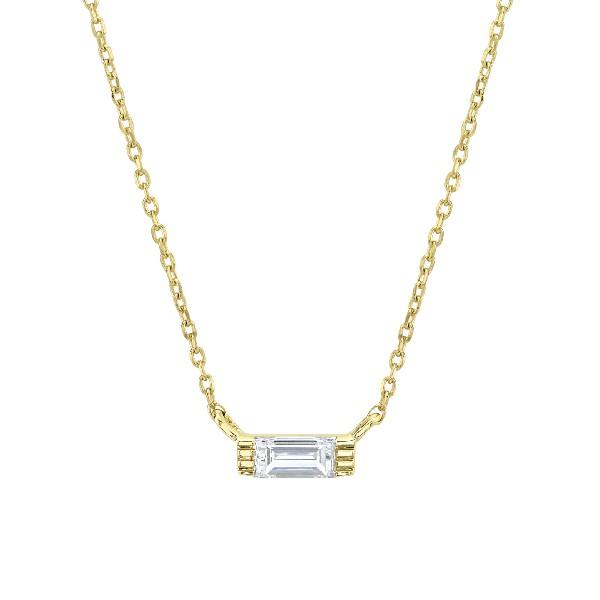 Diamond Baguette Pendant