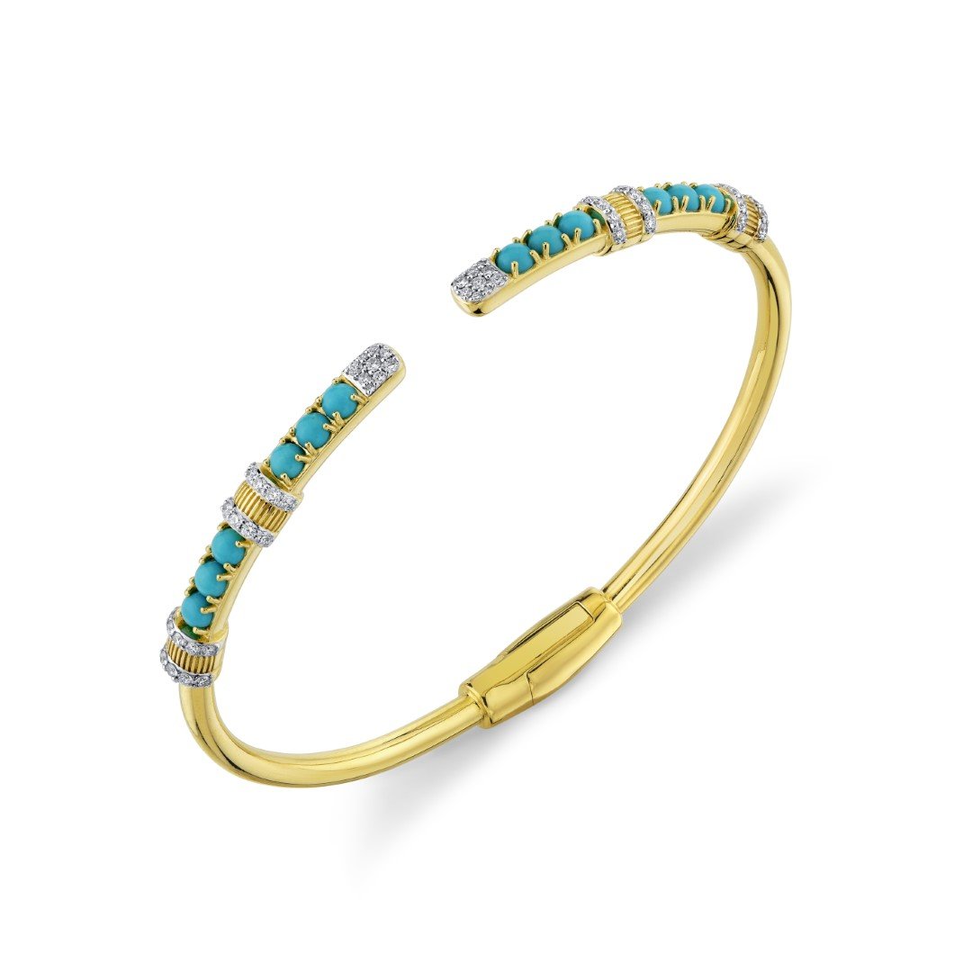 Turquoise And Diamond Bracelet