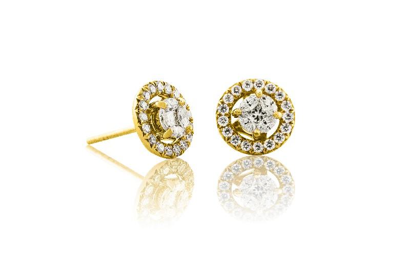 Diamond 1 Carat Look Alike Cipriani Studs With Diamond Removable Jacket