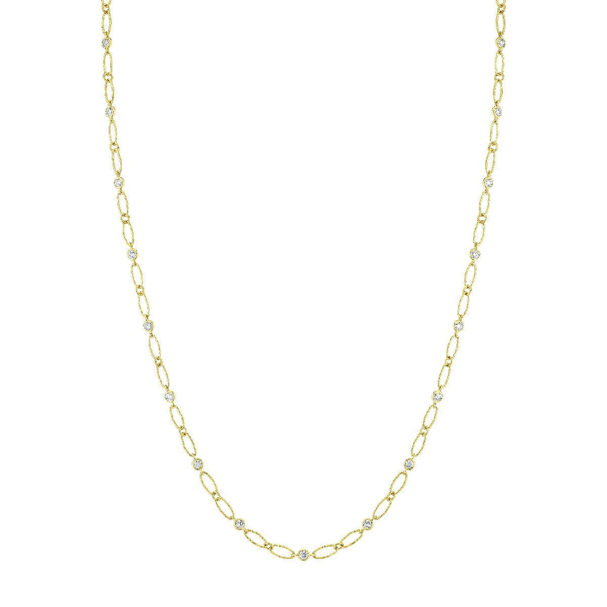 Lacey Chain With Bezel Set Diamonds