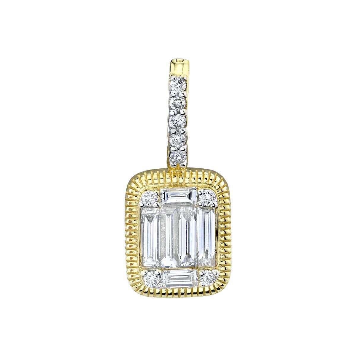 Diamond Baguette Cluster Charm