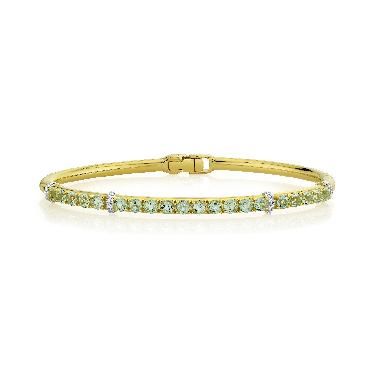 Seafoam Beryl And Diamond Bracelet