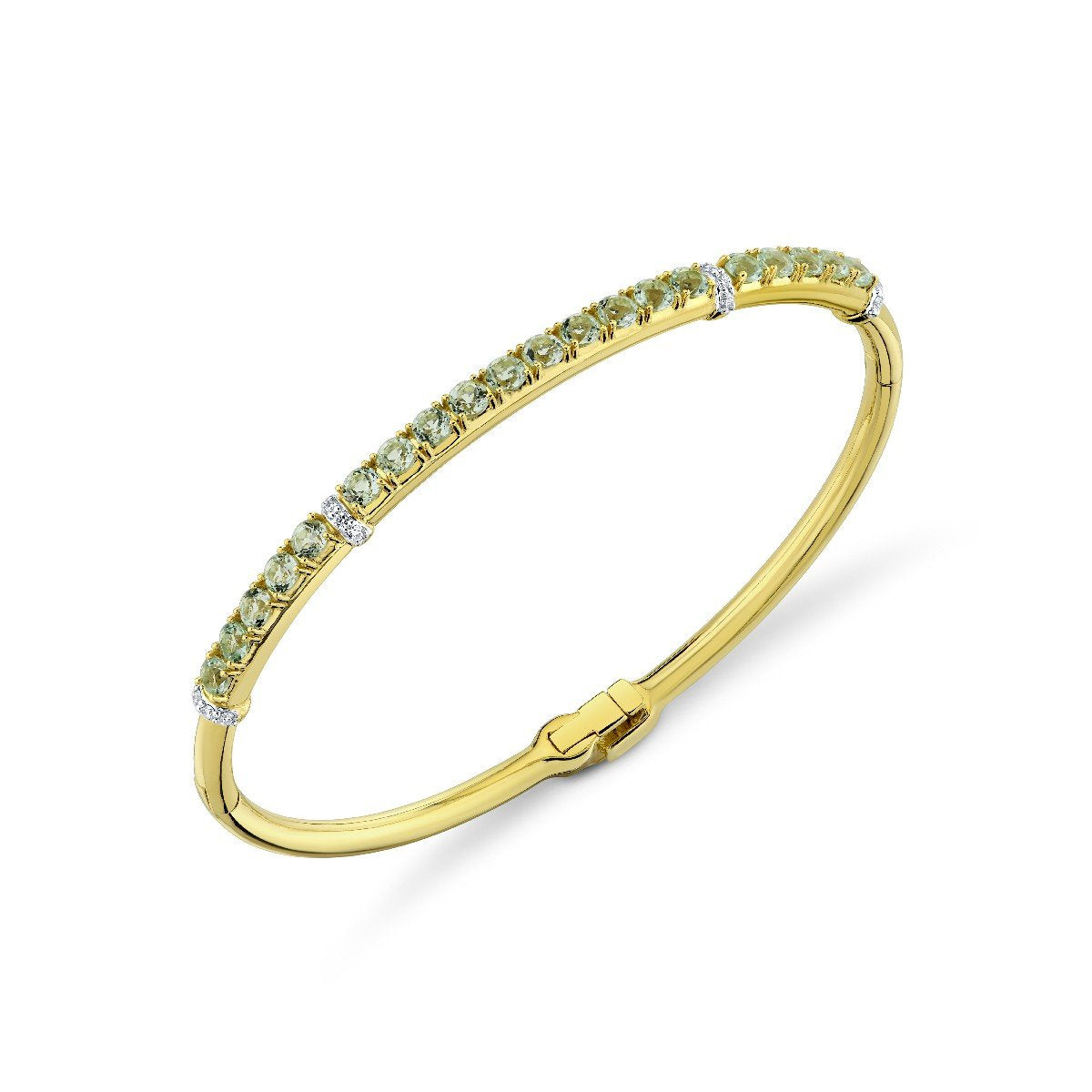 Seafoam Beryl And Diamond Bracelet