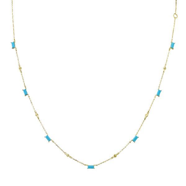 Turquoise Baguette Chain