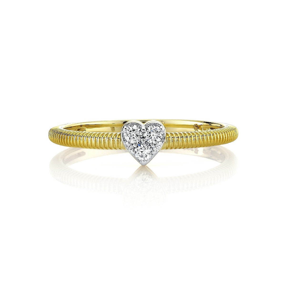 Pave Diamond Heart Ring