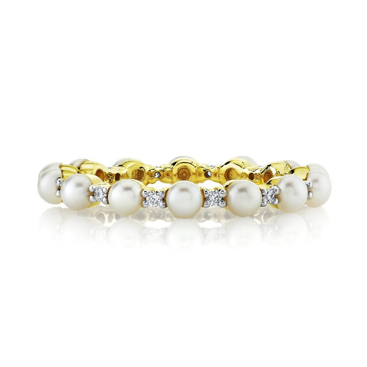 Pearl And Diamond Eternity Band