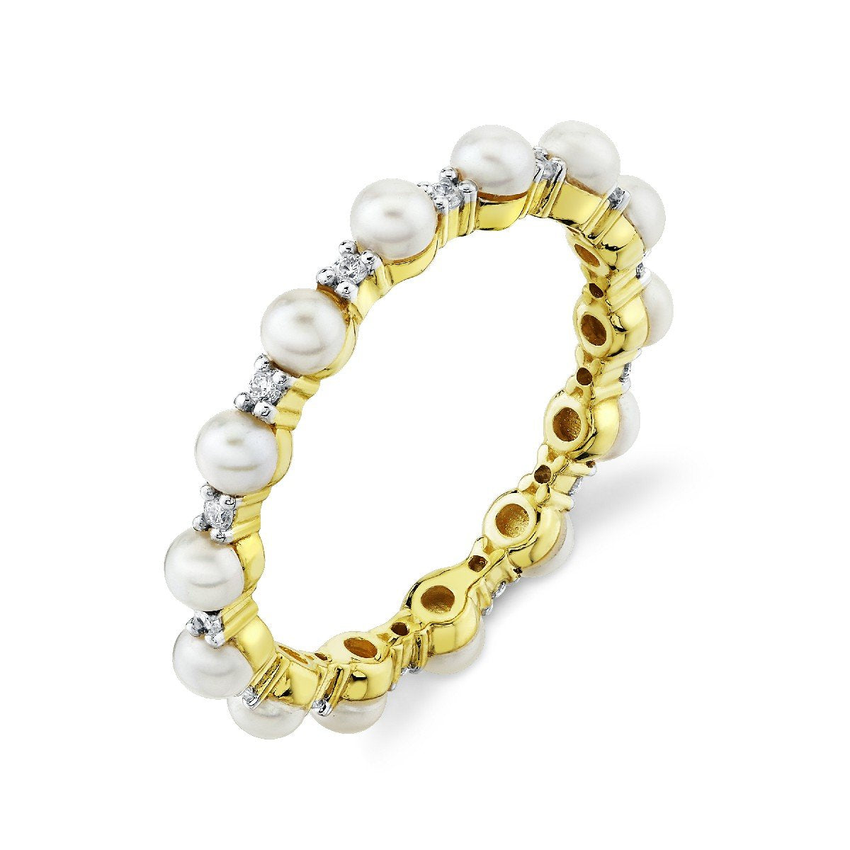 Pearl And Diamond Eternity Band