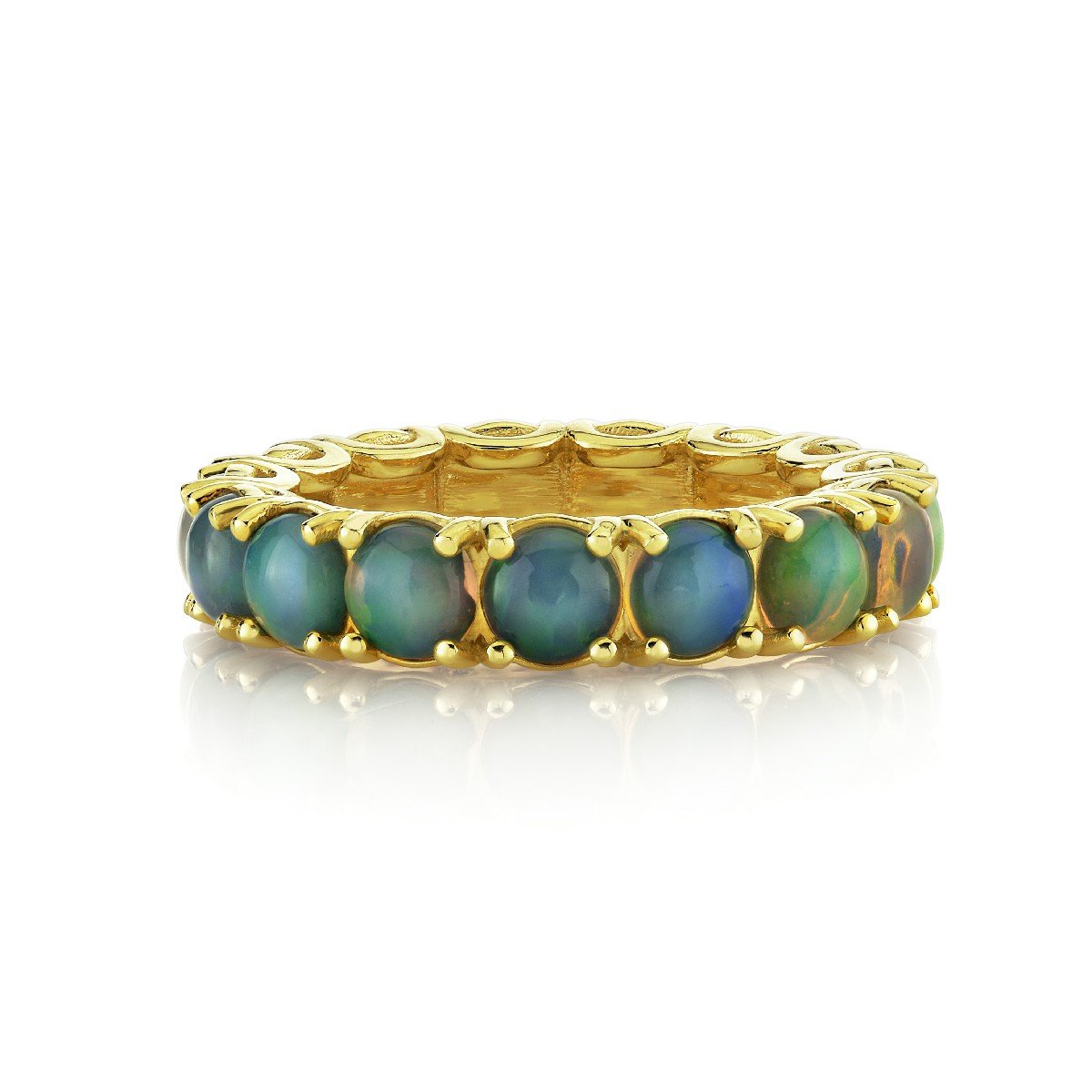 Ethiopian Opal Eternity Band