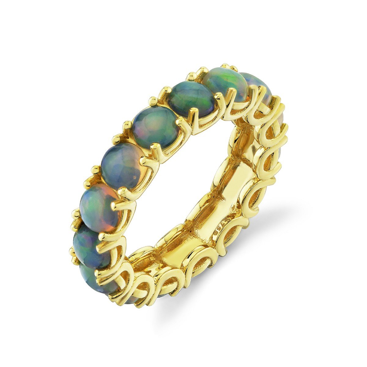 Ethiopian Opal Eternity Band