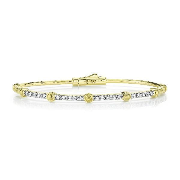 Diamond Bracelet With Strie Rounds