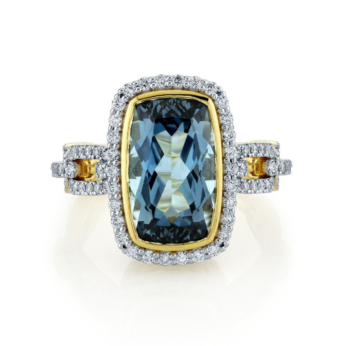 Diamond Link London Blue Topaz Ring