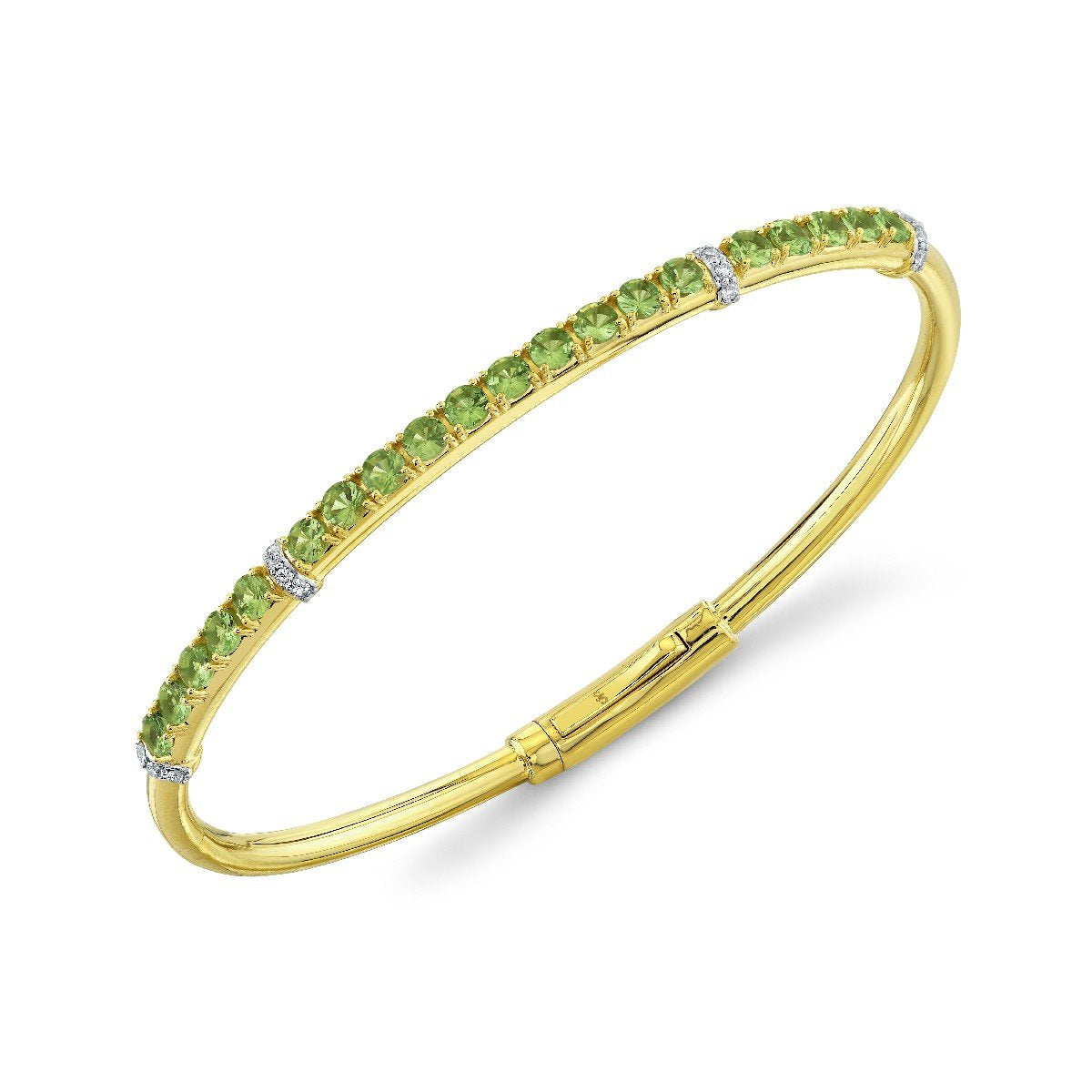 Light Tsavorite Bracelet With Diamonds