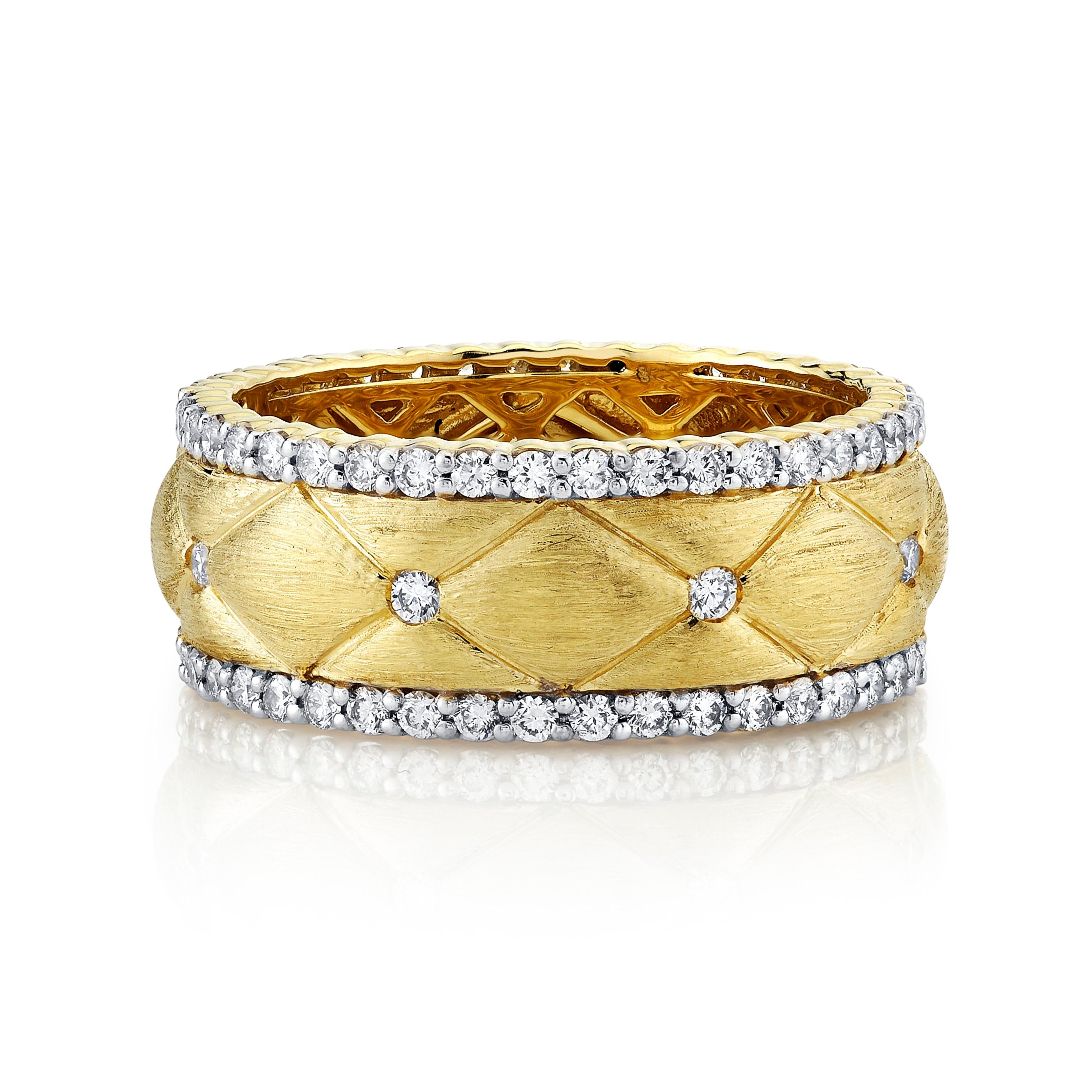 Quilted Band With Diamonds