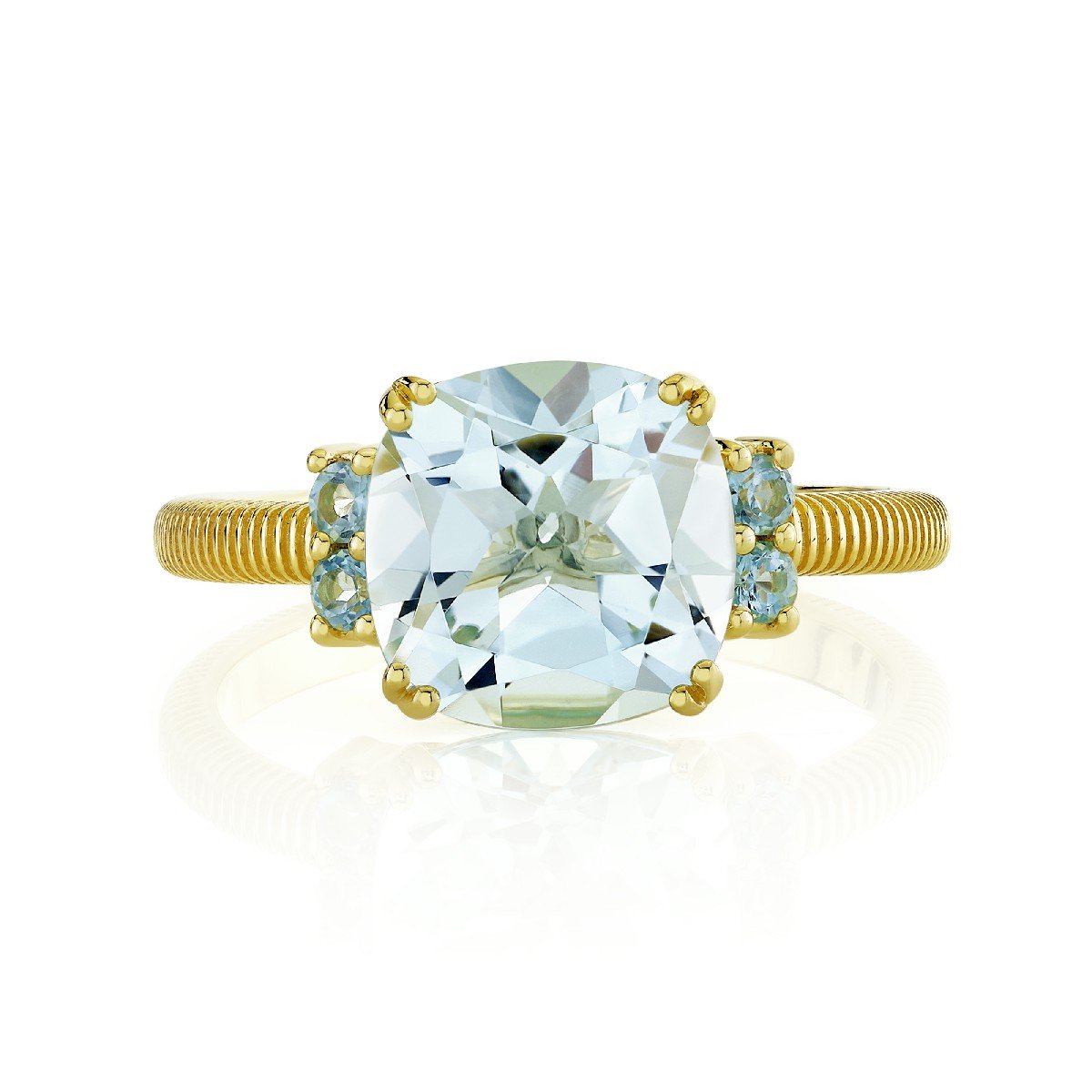 Blue Topaz Cushion Ring