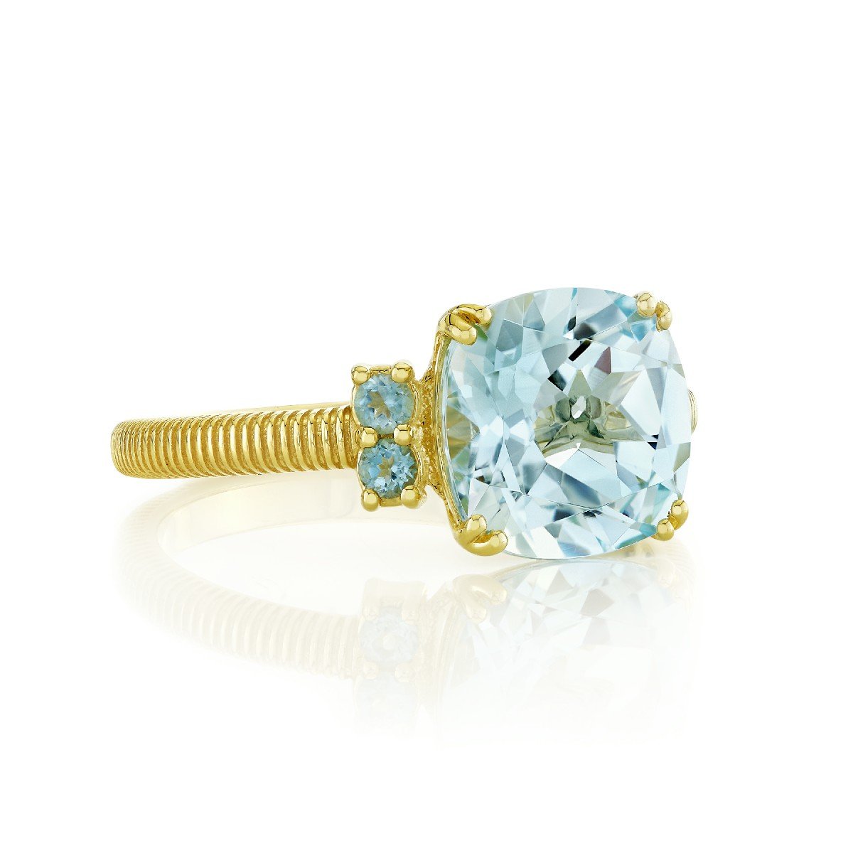 Blue Topaz Cushion Ring
