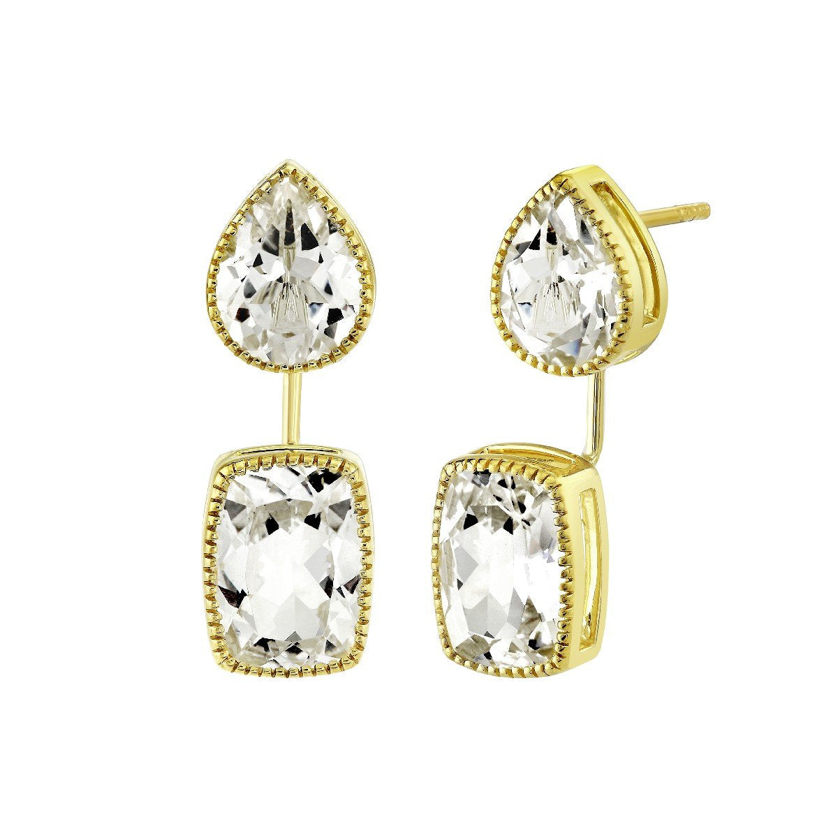 White Topaz Mix Shape Earrings