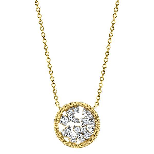 Celestial Diamond Pendant With Strie Border