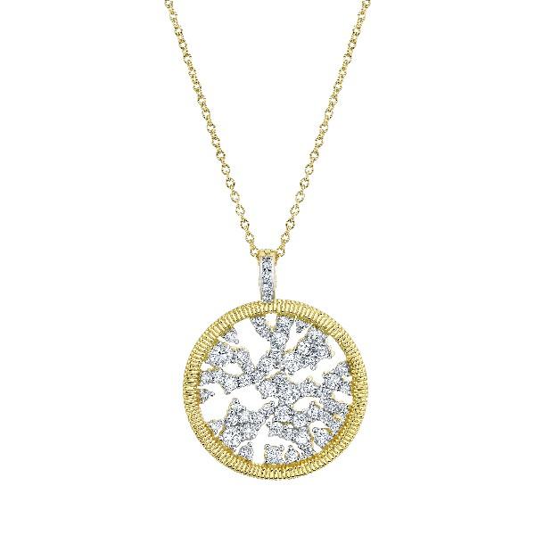 Celestial Diamond Pendant With Strie Border