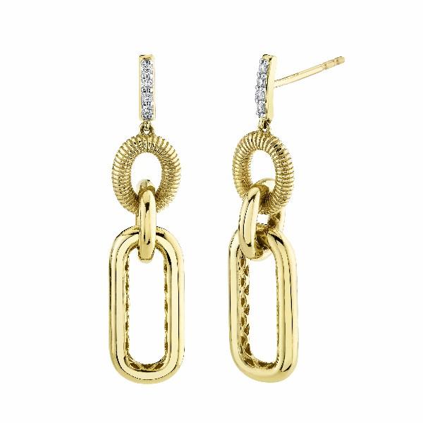 Gold Link Earrings