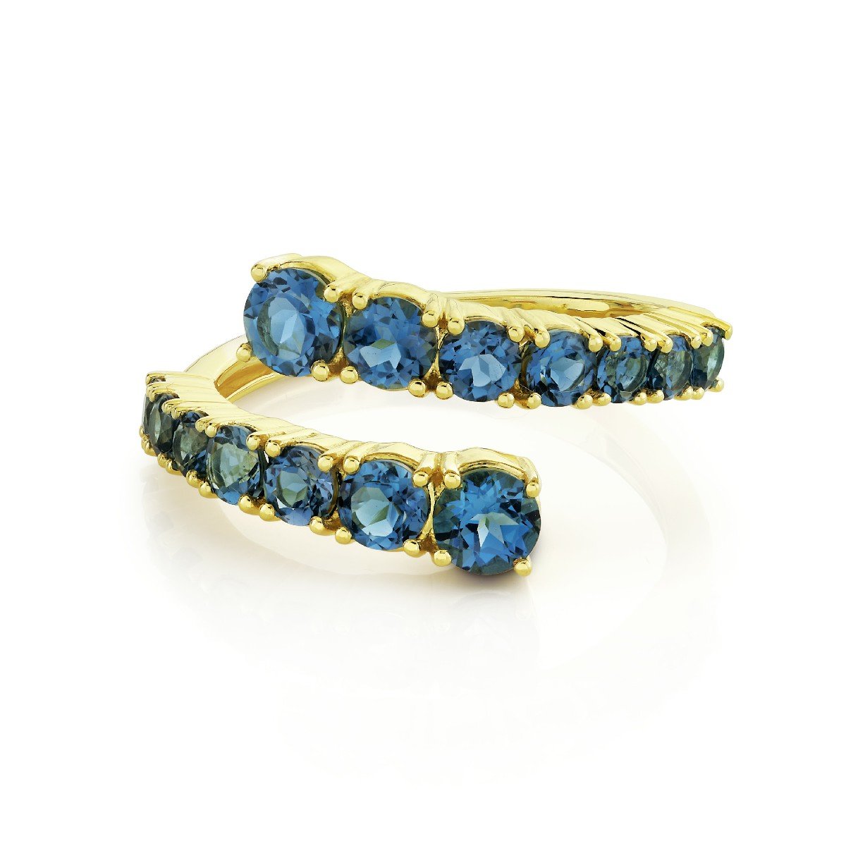 London Blue Topaz Bypass Ring