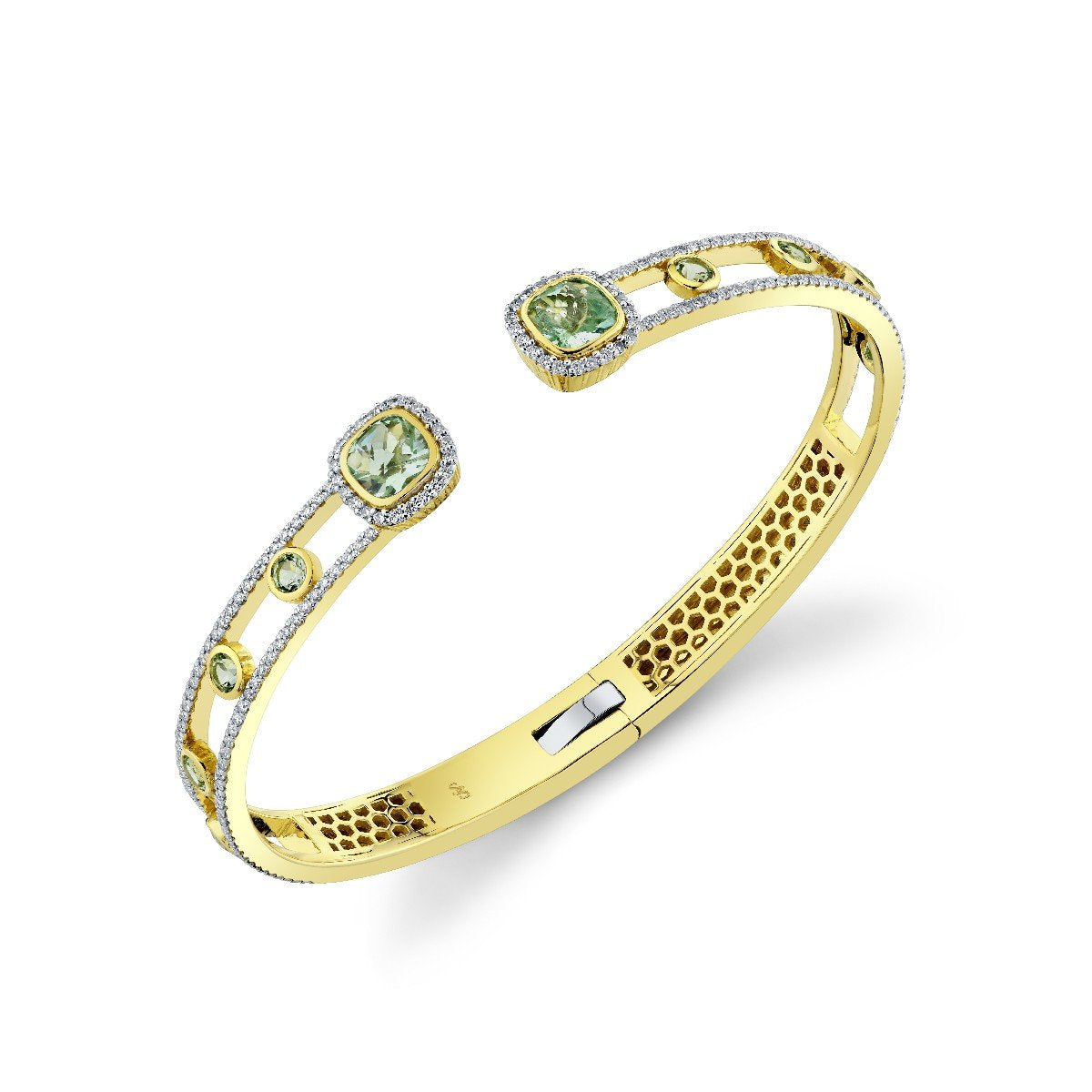 Seafoam Beryl And Diamond Bracelet