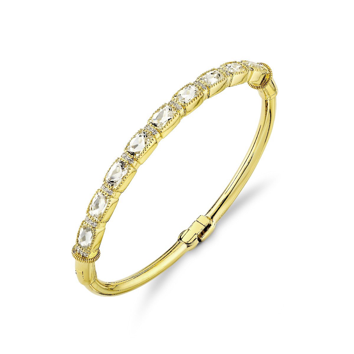 White Topaz Bracelet With Diamonds