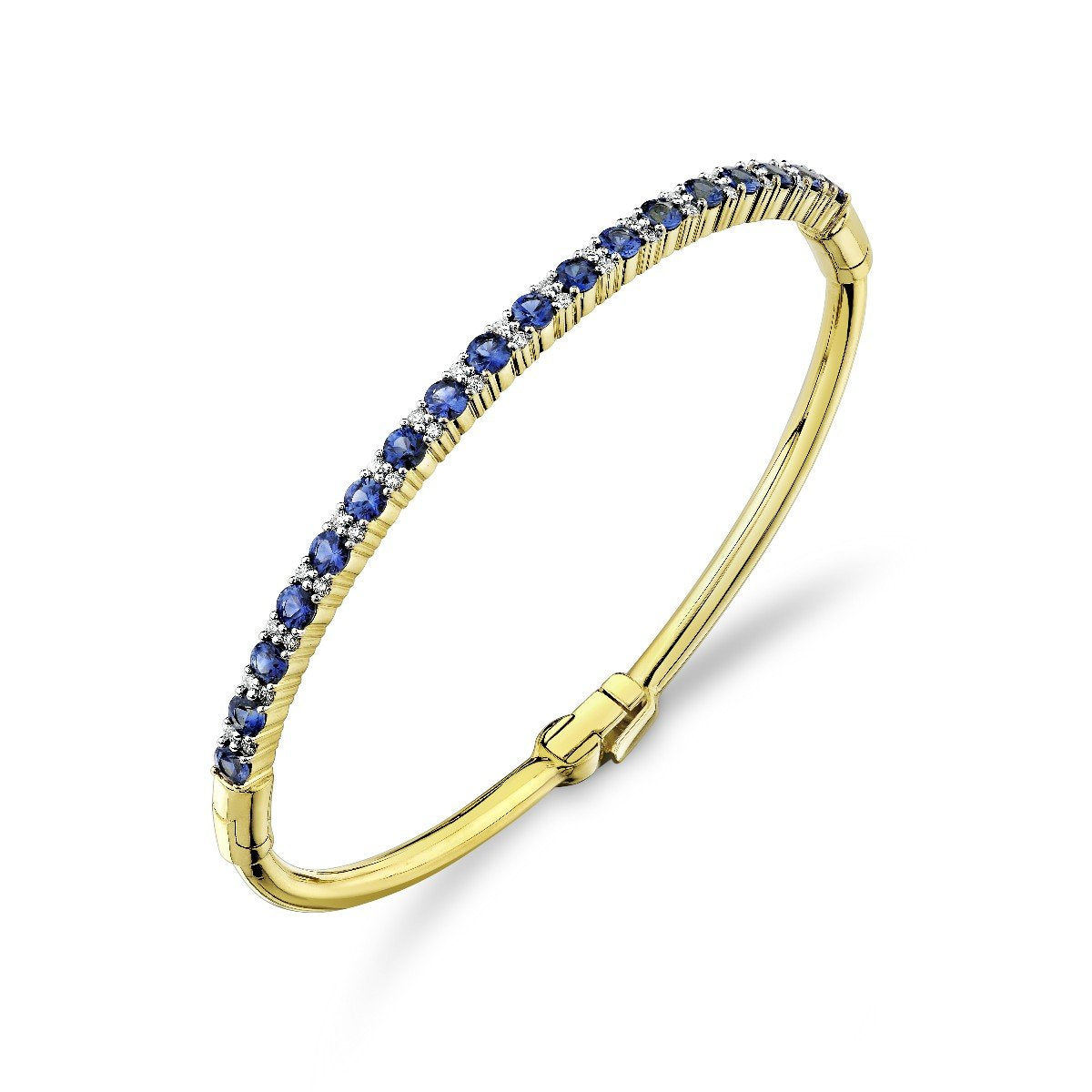 Blue Sapphire And Diamond Bracelet