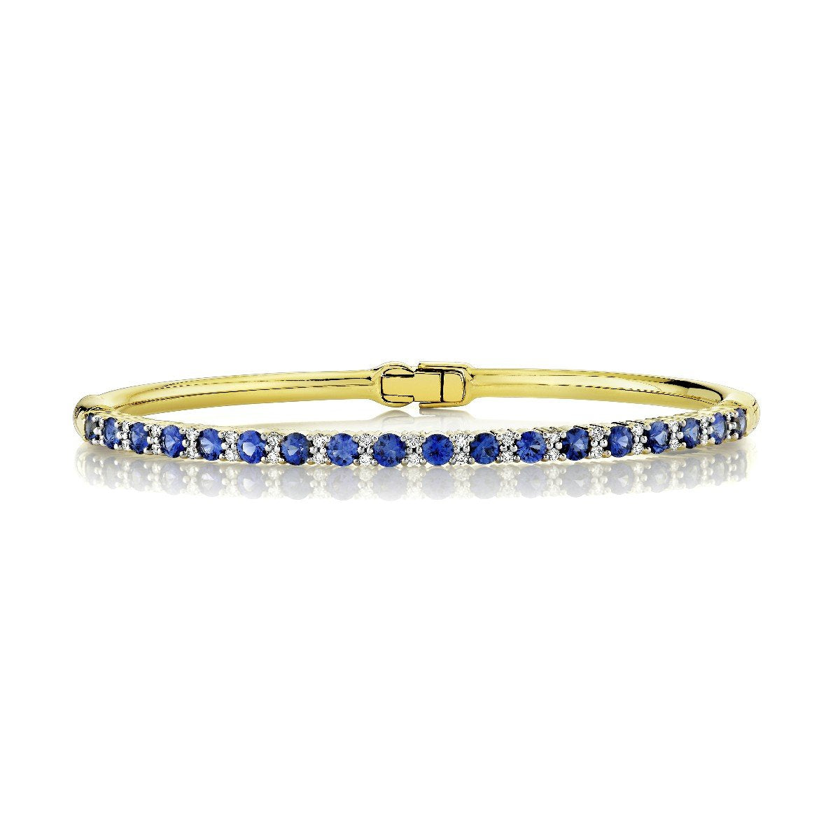 Blue Sapphire And Diamond Bracelet